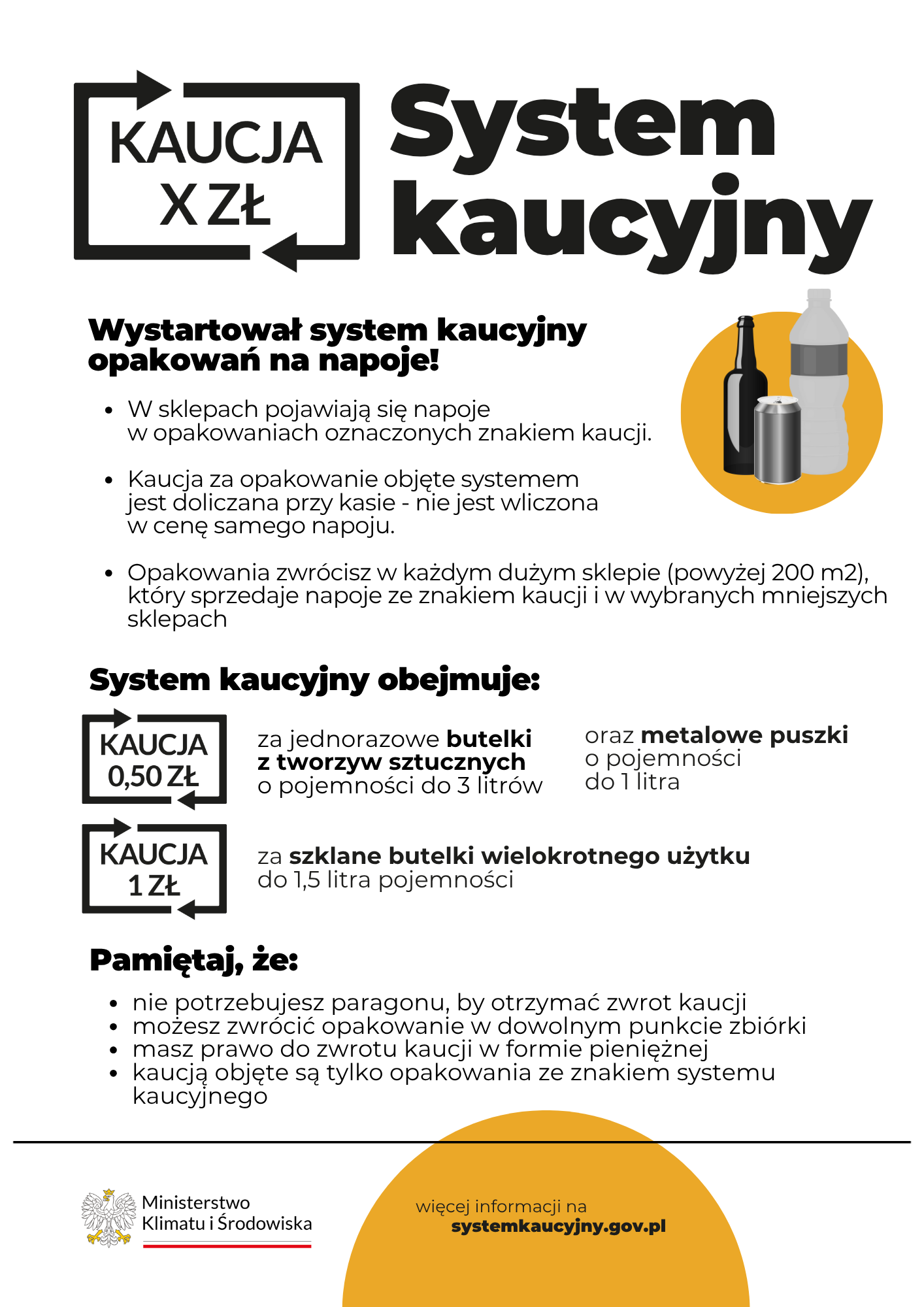 Plakat A4 system kaucyjny 1
